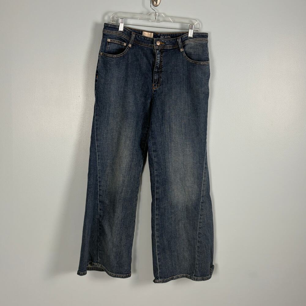 Preppy Pilcro trouser wide leg jeans Medium wash classic minimalist old money